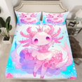thumbnail image 2 of Erosebridal Cute Axolotl Full Sheet Sets for Girls, 4-Piece, 2 of 6