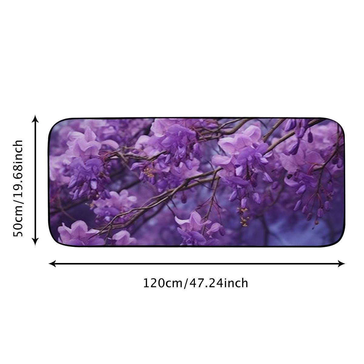 Qinduosi Decorative Door Mat, Door Mat with Non-Slip Rubber Backing, Cleaning, Traps Dirt, for Entry, Patio, Garage - Wildflower Flower Floral Plant Natural 19.68*47.24 in