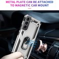 thumbnail image 4 of SaniMore Tri-layer Case for Samsung Galaxy S24 2024, 360° Rotating Holder/Kickstand Rugged PC Back + TPU Bumper Magnetic Car Mount Anti-fingerprint Anti-fall Heavy Duty Protective Shell, Silver, 4 of 7