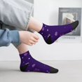 thumbnail image 2 of Pofeuu Crystal Purple Snowflake Print 30cm Socks, Adult Running Hiking Socks for Youth and Adult, 2 of 7