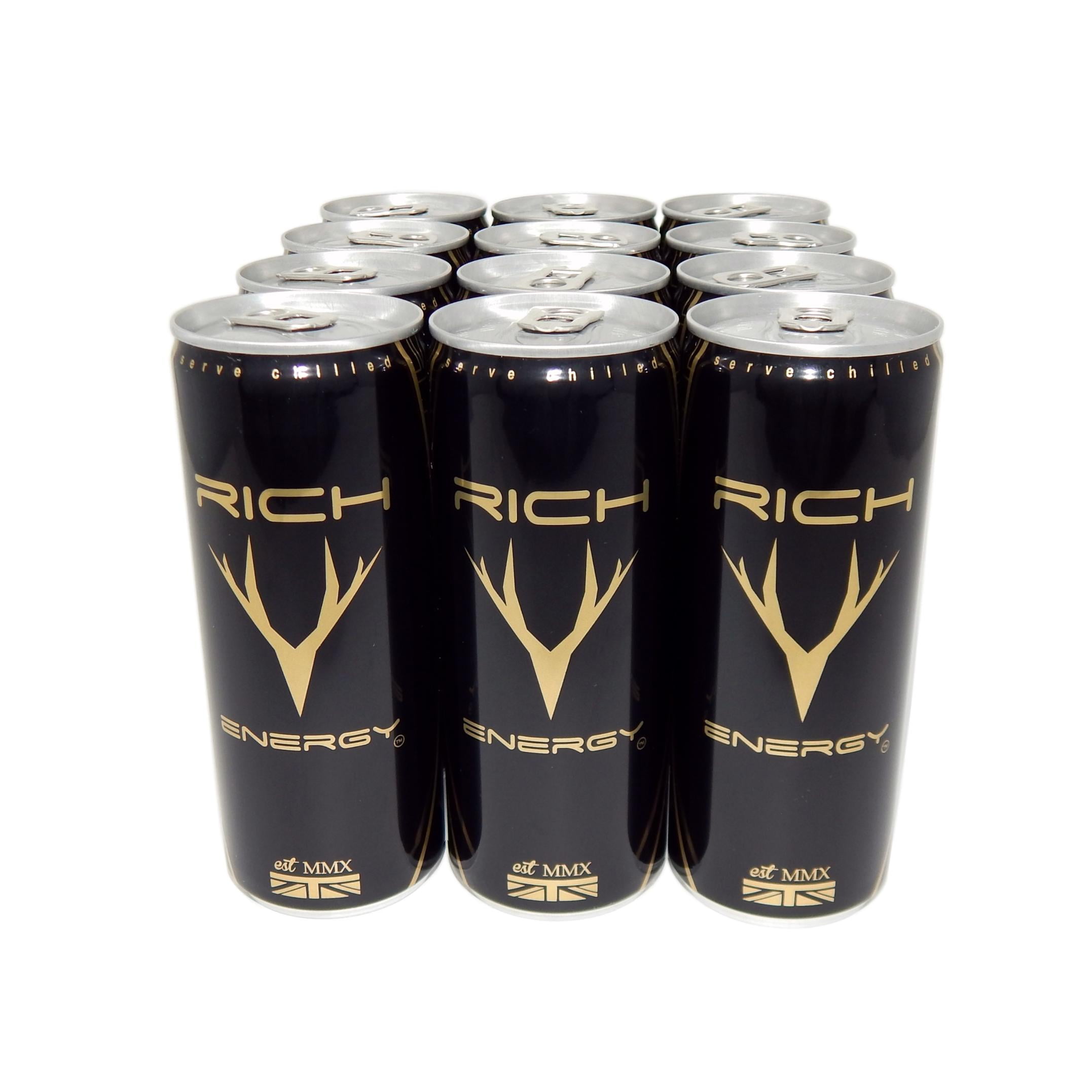 RICH Energy Drink 8.4 fl oz Case of 12 Cans