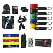 XPRT Fitness Resistance Bands for Home Gym and Exercise Combo set, loop bands with tube bands set