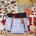 thumbnail image 6 of Rocae Striped Gradient Print Christmas Drawstring Linen Gift Bag with Drawstrings Treat Bag Goody Present Bags for Christmas Party Favor, 6 of 8