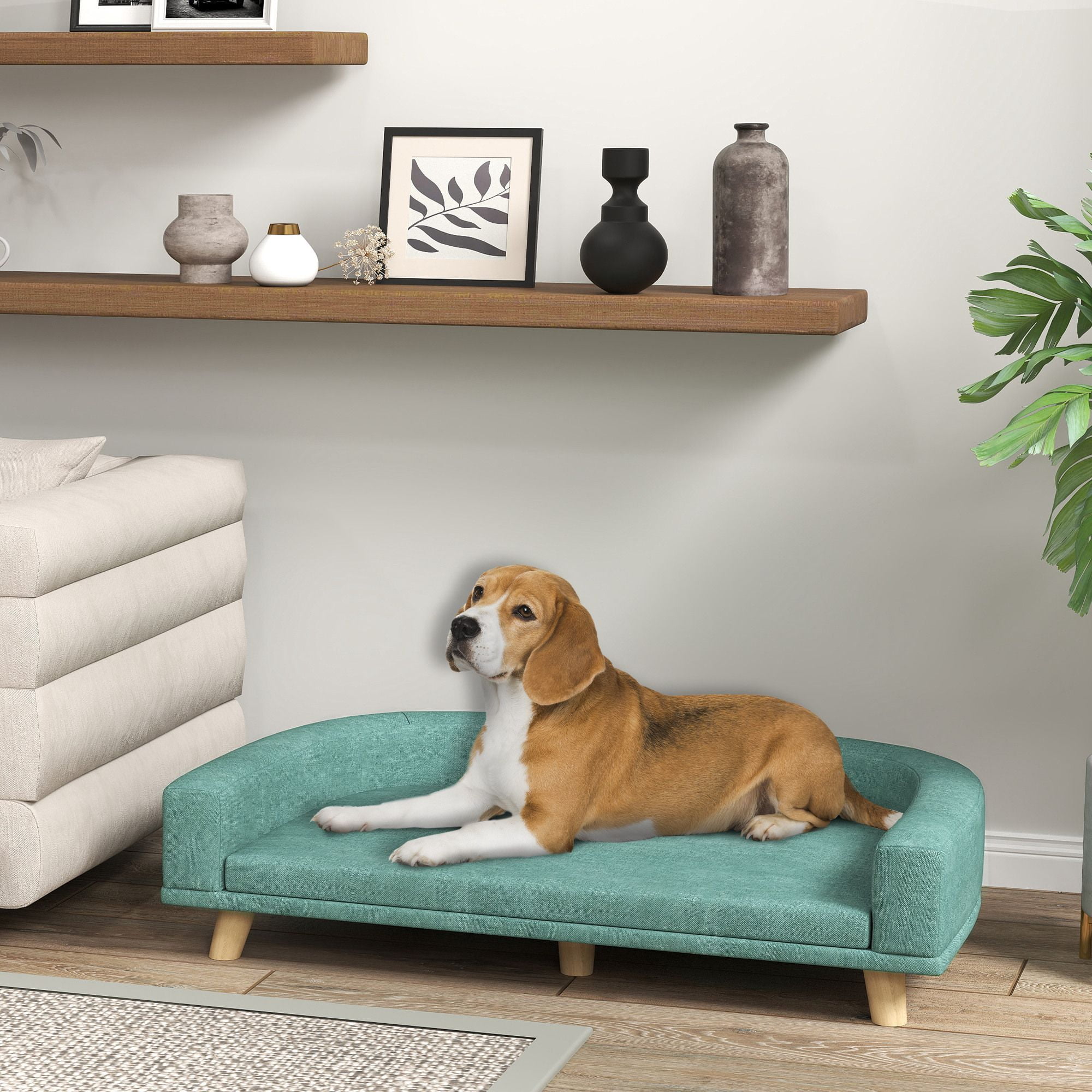 Large Dog Sofa Bed with Washable Cushion, Comfortable Pet Couch for Dogs & Cats