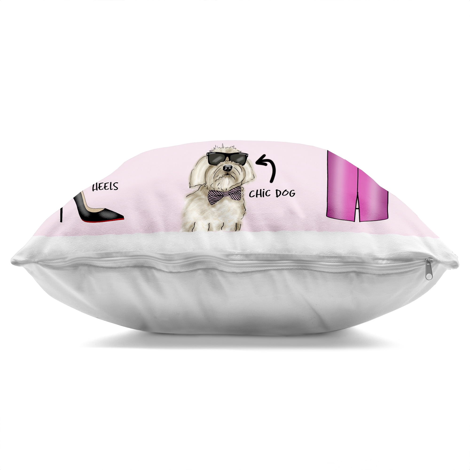 Stupell Industries Feminine Glam Outfit of the Day Decorative Printed Throw Pillow, design by Tara Boone, 18 x 7 x 18