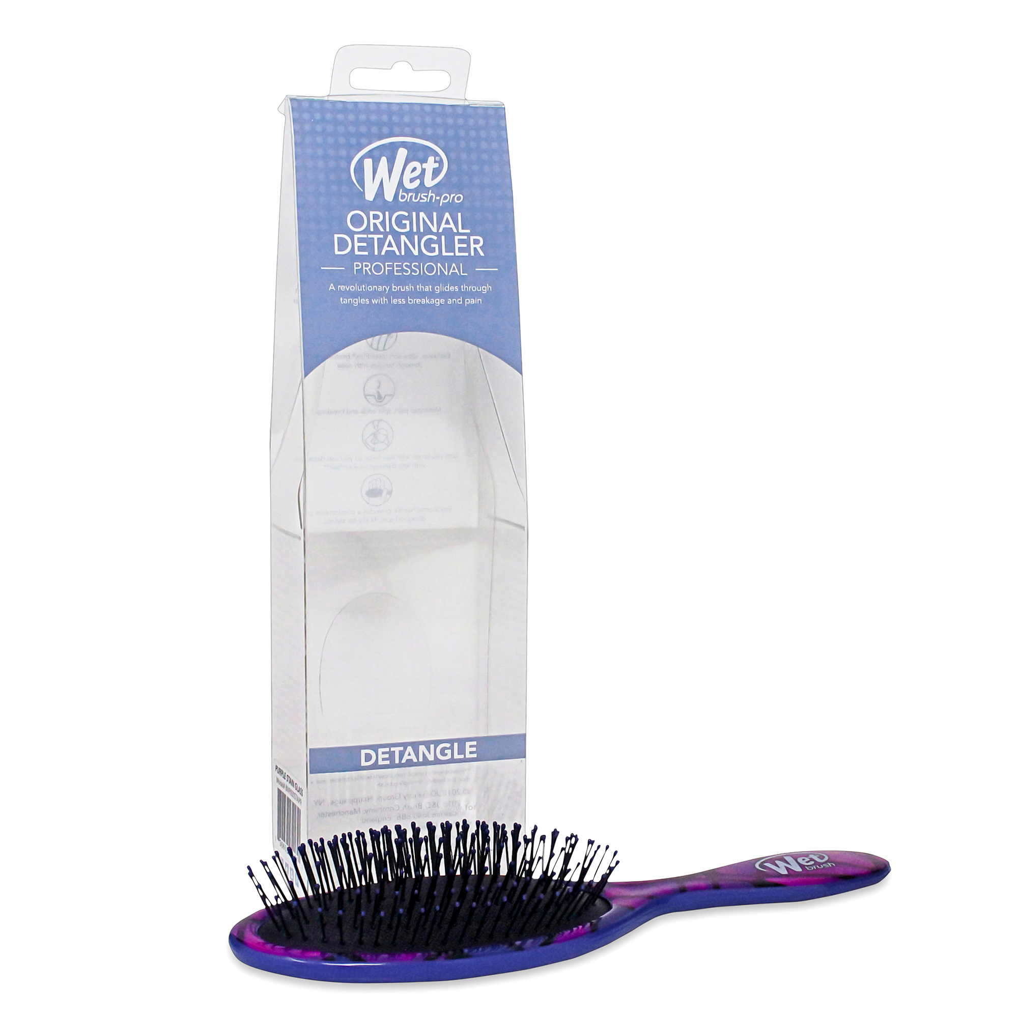 Wet Brush Pro Original Detangler (1 Brush) Stain Glass Purple