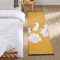 thumbnail image 3 of Yayeee Runner Rug for Bedroom 2'x6' Machine Washable Hallway Non Slip Mat, White Flowers, 3 of 8