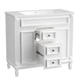 thumbnail image 6 of Litake 36'' Bathroom Vanity, Modern Bathroom Cabinet With Top Sink, 2 Soft Closing Doors And 2 Drawers Mirror Cabinet, Single Sink Bathroom Vanity Cabinet, 6 of 9
