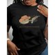 thumbnail image 1 of Camiseta De Mujer Verano Ropa Informal Suelta Camiseta Básica De Moda Para La Calle DiariaWomen'S Humorous Frog Graphic T-Shirt, Casual Crew Neck Short Sleeve Tee, Comfortable Polyester Knit Fabric, 1 of 6
