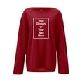 thumbnail image 4 of Fiaer,Oversized Loose Fitting Sweatshirts for Women Casual Cute Crew Neck No Hooded Hoodies Solid Fall Pullover Workout Plain Y2k Comfort Tops Red XL, 4 of 9