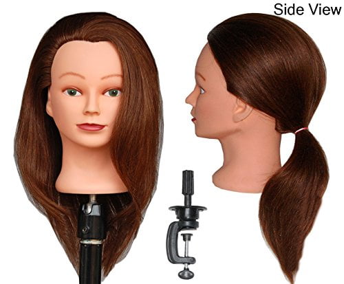mannequin doll head with human hair