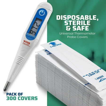 MEDca Probe Covers - Pack of 300 - Universal and Disposable Digital Thermometer