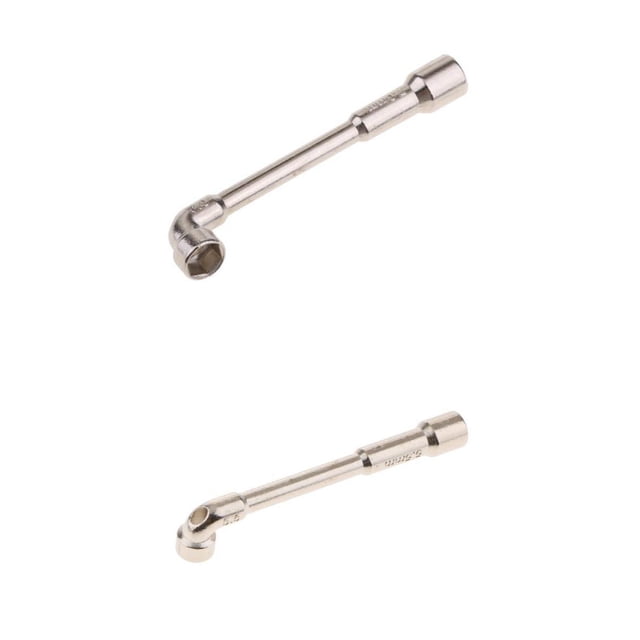 2pcs L lave 7mm + 5.5mm Codo De Tubería Herramienta De Enchufe De Reparación De Doble Cabeza Cola Llave de tubo tipo L