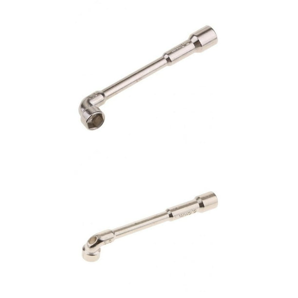 2pcs L lave 7mm + 5.5mm Codo De Tubería Herramienta De Enchufe De Reparación De Doble Cabeza Cola Llave de tubo tipo L