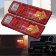 thumbnail image 1 of 2pcs 12v Truck Trailer Tail Light 19 Led Waterproof Brake Light Reverse Turn Signals Taillights License Lights For Camper Trailer Van Snowmobile G, 1 of 5