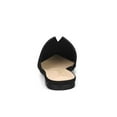 thumbnail image 2 of BLISSFUL STEP Women's Pointed Toe Flat V Shape Slides Mules Black (Size 9), 2 of 6