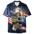 thumbnail image 4 of Yindaity July 4th Shirts for Men USA American Flag Men Women Kids Bald Eagle Patriotic T-Shirt(Dark Gray,2XL), 4 of 6
