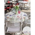 thumbnail image 4 of Outdoor Tablecloth with Umbrella Hole and Zipper, Spring Floral Round Table Cloth 60 Inch Waterproof Tablecloth, Summer Botanical Flowers Vintage Picnic Table Cover for Patio Camping, 4 of 7