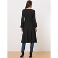 thumbnail image 4 of Blusa larga Peplum Allegra K con cuello En V para Mujer Negro XS, 4 of 6