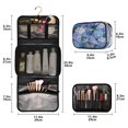 thumbnail image 2 of 3-Piece Travel Toiletry Bag Set, Hanging Wash Bag with Makeup Bag & Brush Case,Waterproof Cosmetic Organizer for Travel, Gym & Home Beautiful Blue Hydrangeas, 2 of 10