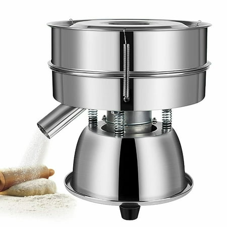 SHANNA Electric Automatic Sieve Shaker Vibrating Sieve Machine Food Industrial Stainless Steel Sifter for Granule Powder Grain (Only Machine, No Sieve)