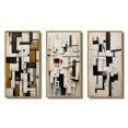 thumbnail image 2 of Designart "Urban Groove Garden Abstract Geometrics V" Modern Geometric Framed Wall Art Set Of 3 - Black Abstract Frame Gallery Set For Office Decor, 2 of 6