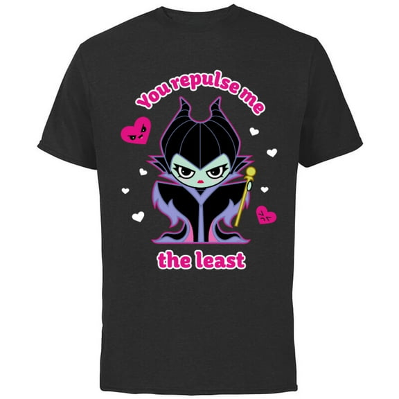 Disney Villains Maleficent You Repulse Me The Least - Short Sleeve Cotton T-Shirt for Adults - Customized-Black