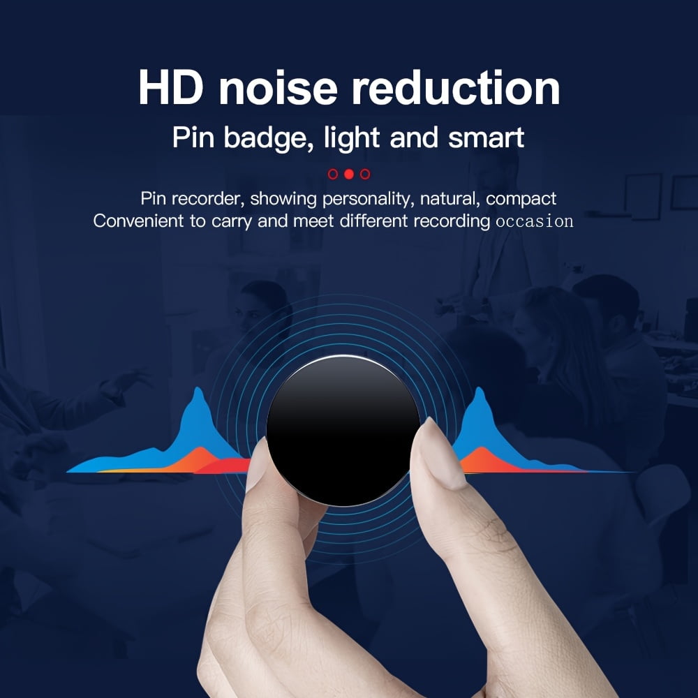 8-Core Noise Reduction Mini Voice Recorder, One-Touch Recording, Fast Charging, Secret Storage, Time Stamp & File Encryption, USB & 3.5mm jack for PC/Laptop/Smartphone