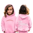 thumbnail image 2 of Ketyyh-chn99 Girls' Letter Graphic Print Cute Hoodies Kids Jacket Hoodies for Teen Girls Trendy Hooded Oversized Cute Sweatshirts Long Sleeve Y2k Gradient Hoodies for Girl Size for 4-5 Years,Pink, 2 of 7