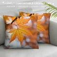 thumbnail image 3 of PRATYUS Autumn Leaves Pillow Cases with Zipper Home Decor for Living Room Bedroom Cushion Outdoor Pillow Case 1PC 24x24in, 3 of 5