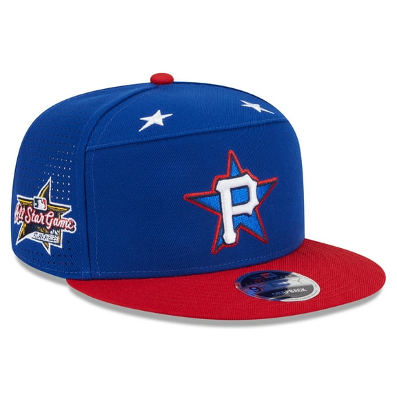 Men's New Era Blue/Red  Pittsburgh Pirates 2025 MLB All-Star Game Workout Side Patch 9FIFTY Snapback Hat