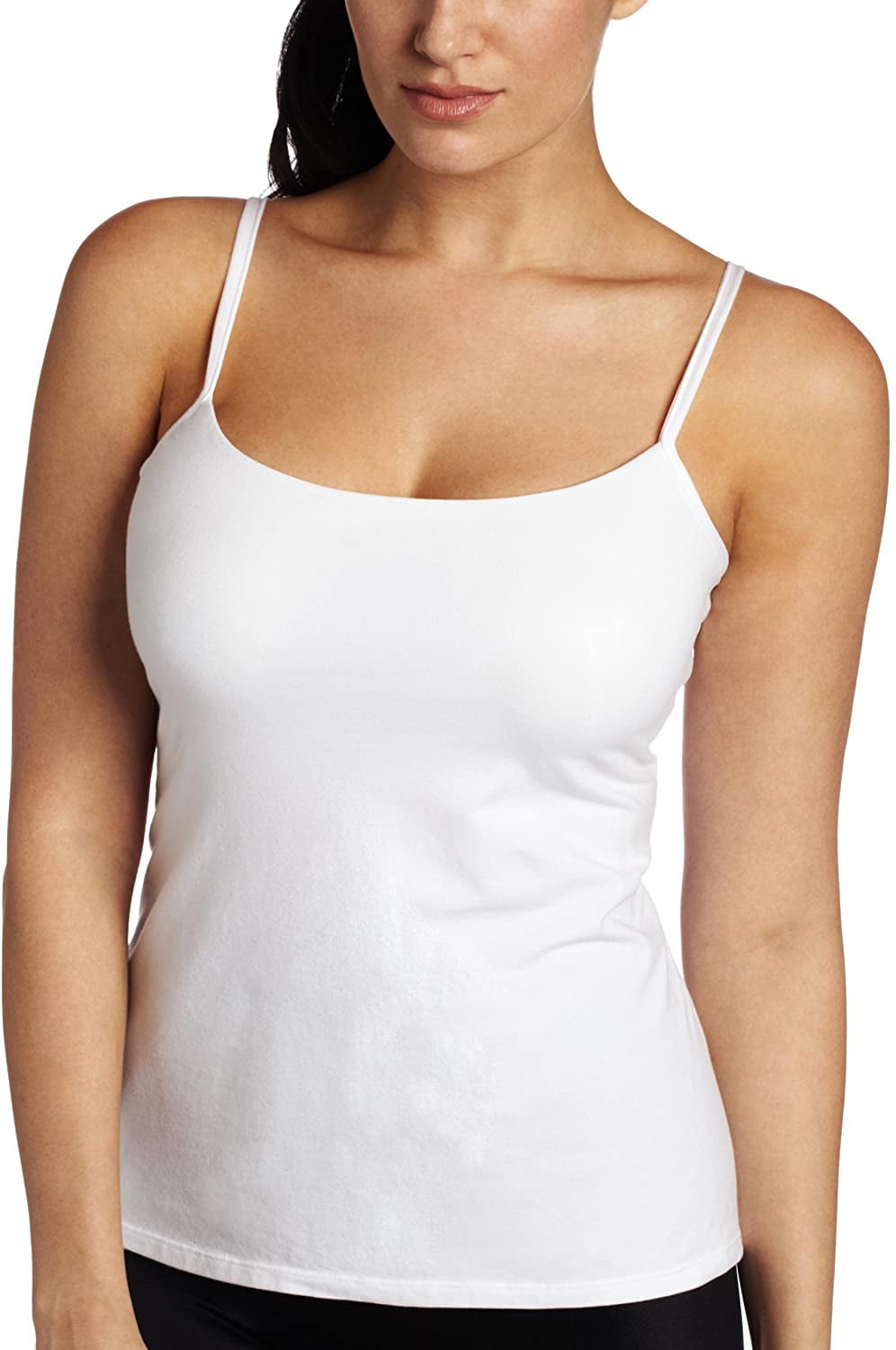 Panache White Cotton Lycra Camisole With Built In Bra Us H Uk Ff