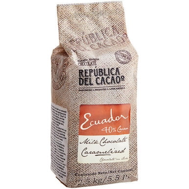 República del Cacao Ecuador 40% Chocolat au Lait Couverture 5,5 lb - Chocolat au Lait Premium pour l'Excellence Culinaire
