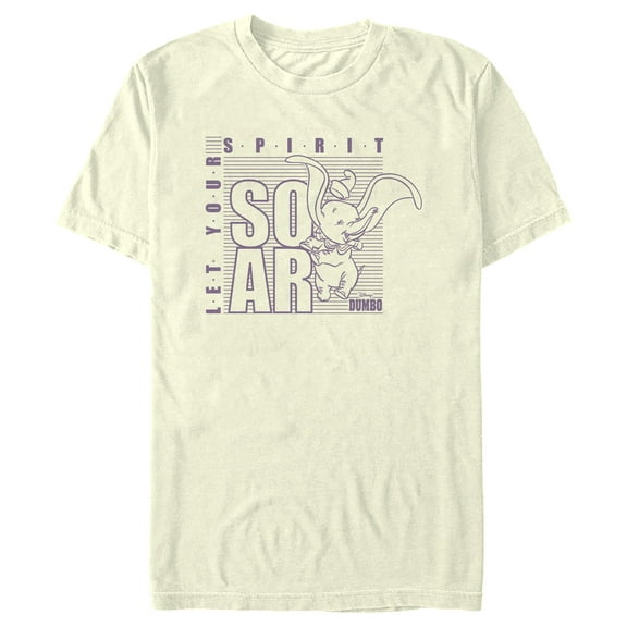 Men's Dumbo Let Your Spirit Soar Graphic Tee Beige Medium