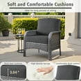thumbnail image 5 of Ovios Patio Chairs Set of 2 All-Weather Wicker Patio Furniture Chairs Set Rattan High-Back Outdoor Armchairs with Cushions, Black, 5 of 9