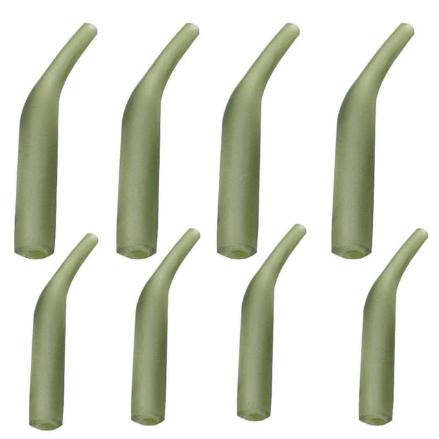 VONKY 100pcs Carp Fishing Hook Sleeve Hair Rig Aligner Sleeves Tube Positioner Terminal Tackle Carp Soft Anti Tangle Accessory