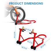 Heavy Duty Motorcycle Stand Lift -900 Lbs Capacity Front & Rear Combo Stands, Adjustable Universal Motorcycle Lift for Repairs, Maintenance & Storage