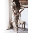 thumbnail image 5 of Borke Floral Long Sleeve Wrap Shirt Dress for Women Button Down Casual V Neck Ruched Dress with Belt Cocktail Party, 5 of 6