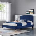 thumbnail image 3 of Modway Alessi Performance Velvet Queen Platform Bed, Multiple Colors, 3 of 3