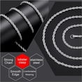 thumbnail image 3 of 18k Real Gold Plated Rope Chain 4mm Stainless Steel Twist Chain Necklace for Men Women 24 Inches, 3 of 5