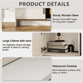 thumbnail image 5 of Flictozena 80" TV Stand with Fireplace and LED Lights - Entertainment Center for 90 inch TVs, Modern TV Cabinet with High-Gloss Storage Doors for Living Room, White, 5 of 8