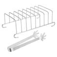 thumbnail image 1 of Juego de rejilla para tostar y pinzas de acero inoxidable para freidora de aire, multifuncional y portátil, ideal para tostadas y brochetas., 1 of 7