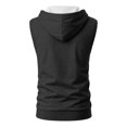 thumbnail image 5 of RUTAYY Men's Sleeveless Zip Up Hoodie Drawstring with Pocket Solid Color Casual Vest Sweatshirt Black, 5 of 6