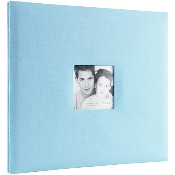 MCS MBI Frashion Fabric Top Load Scrapbook Photo Album, 12 by 12, Sky Blue
