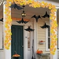 thumbnail image 5 of Btomtd 6.6ft Fall Garland with Simulation Maple Leaf and Rattan, Thanksgiving Greenery Garland for Stair Door and Wall, Fake Plants Wreath Halloween Decoration for Garden Home, Yellow-D, 5 of 6