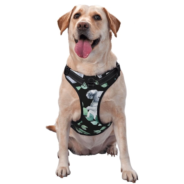 Balery Cartoon Koala Bear Arnés para Perros Grandes Antitirones, Arnés con Correa para Gato, Arnés Tipo Chaleco para Perros Pequeños-X-Large