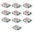 thumbnail image 1 of USB Female Breakout Board, Female Socket Vbus, D+, D- And Gnd USB Type A Breakout Board, For DIY USB Power Supply Computer Breadboard Design Home, 1 of 8