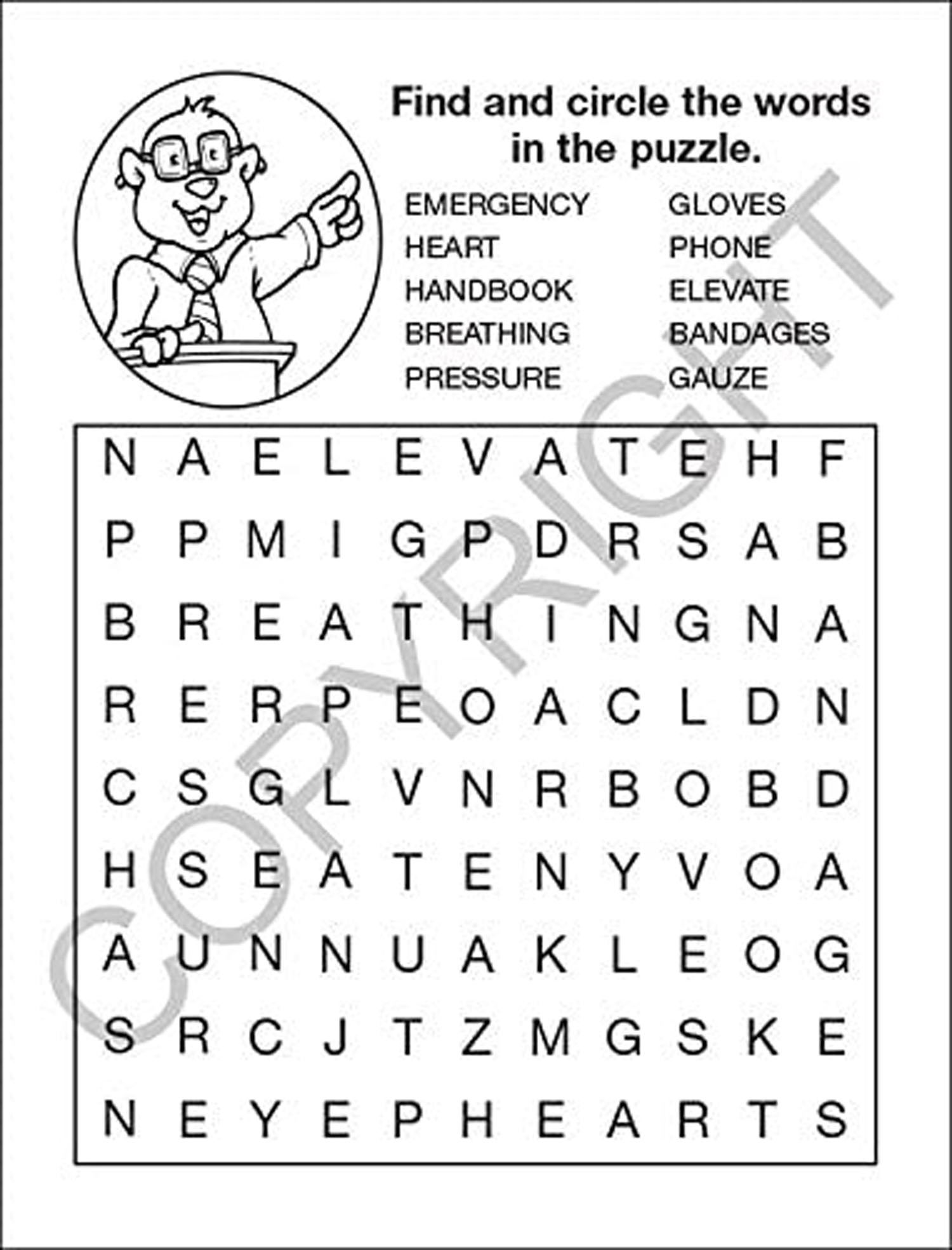 25 Pack - Know Your Emergency First Aid Kid's Coloring & Activity Books