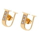 thumbnail image 1 of Aretes Mujer LuckyLy, Inicial Letra A, Acero Inoxidable con Oro 18k y Zirconia Cúbica, Modelo Tina dorado UNITALLA, 1 of 7