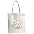 thumbnail image 1 of Bolsa de tela para mujeres y niñas, bolsas de comestibles reutilizables, lindas bolsas de tela para gatos, 2 piezas de diferentes colores Lona ER, 1 of 4